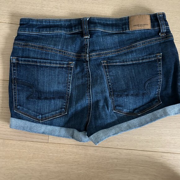 American Eagle Hi-Rise Shortie Jean Shorts - Picture 2 of 6